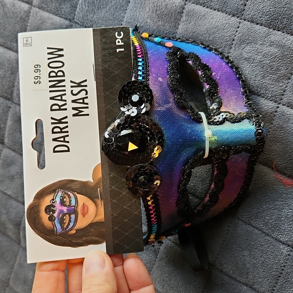 Dark Rainbow Mask ☆ Masquerade ☆ Party ☆ Dress up ☆ Brand New!